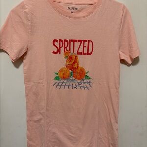 J.Crew 'Spritzed' Peach Graphic Tee